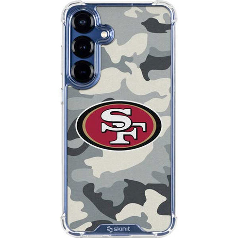NFL San Francisco 49ers Camo Galaxy S25 Clear Case
